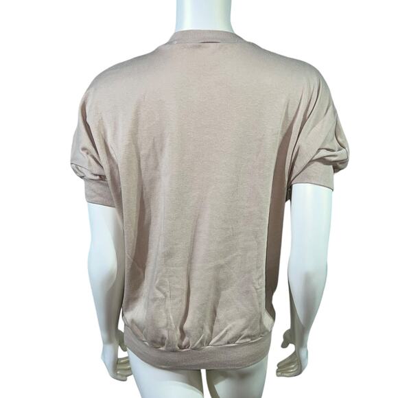 Vintage 90s Tiger Family Glitter Graphic Short Sleeve Sweatshirt Tan Small - Picture 3 of 10